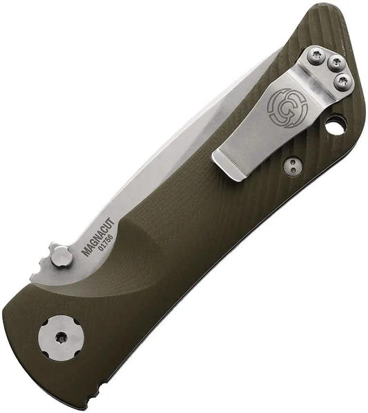 Southern Grind Spider Monkey Linerlock - MagnaCut Blade With Stonewash Finish And Green G10 Handle by Southern Grind