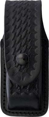 Sheaths Leather Single Magazine Pouch - Black Leather Construction For Tactical Gear by Sheaths