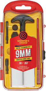 Shooters Choice Rifle Cleaning Kit 9mm - Complete Pistol Cleaning Set With Bore Brush Lubricant And Patches by Shooters Choice