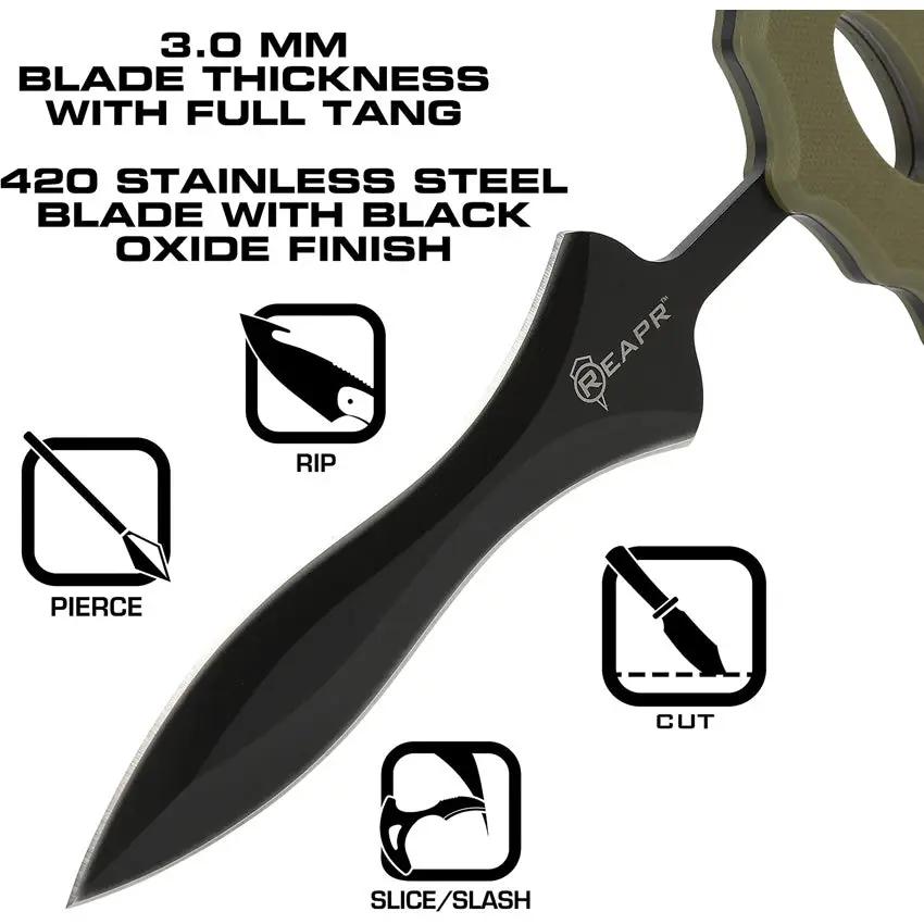 Reapr Versa Push Dagger 11042 Compact High Reliability For Outdoor Enthusiasts And Personal Safety Gear by Reapr