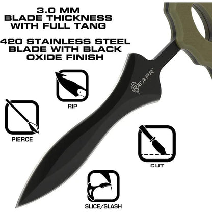 Reapr Versa Push Dagger 11042 Compact High Reliability For Outdoor Enthusiasts And Personal Safety Gear by Reapr