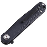 Shieldon Empoleon Linerlock 9049G1B - 4.5 Inch Closed, 3.5 Inch Black Titanium D2 Blade, G10 Handle by Shieldon