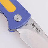Shieldon Colibri Linerlock - 3 Inch Stonewash 154CM Blade With Blue G10 Handle Extended Tang by Shieldon