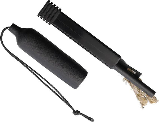 Shomer-Tec Zip Fire ZFR - Compact Fire Starter With 2-In Ferro Rod, Waxed Jute, Razor Blade Striker by Shomer-Tec