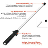 Sharpal Ceramic Sharpening Rod 109R - 12 Inch 3000 Grit With Built In 20 Degree Guides by Sharpal