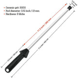 Sharpal Ceramic Sharpening Rod 109R - 12 Inch 3000 Grit With Built In 20 Degree Guides by Sharpal