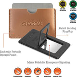 Sharpal Credit Card Diamond Stone Set 116N - Portable Multi-Grit Sharpening Kit With Ring Grip And Signaling Mirror by Sharpal