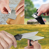 Sharpal Credit Card Diamond Stone Set 116N - Portable Multi-Grit Sharpening Kit With Ring Grip And Signaling Mirror by Sharpal