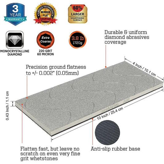 Sharpal Diamond Lapping Plate 145H Mirror Flat Precision Edges For Accurate Tool Sharpening by Sharpal