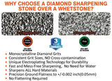 Sharpal Dual-Grit Diamond Stone 169H - Precision Flatness and Dual Grit Options for Fast Sharpening by Sharpal