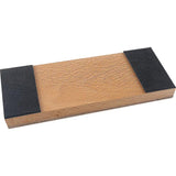 Sharpal Leather Honing Strop 204N - Beech Wood Block With Anti-Slip Pad And Green Buffing Compound For Mirror Polish by Sharpal