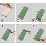Sharpal Leather Honing Strop 204N - Beech Wood Block With Anti-Slip Pad And Green Buffing Compound For Mirror Polish by Sharpal