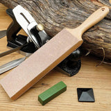 Sharpal Double Sided Leather Strop 205H Cowhide Surface With Smooth And Suede Sides - Buffing Compound And Angle Guide by Sharpal