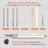 Sharpal Transforod Field Sharpener 210N Portable Adjustable 15 To 30 Degree Angle Diamond Rods Ceramic Rods Strops Wrench by Sharpal