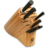 Shun Sora Six Piece Block Set VBS0600 - Hand Sharpened 16 Degree Single Bevel VG10 San Mai Japanese Knives In Storage by Shun