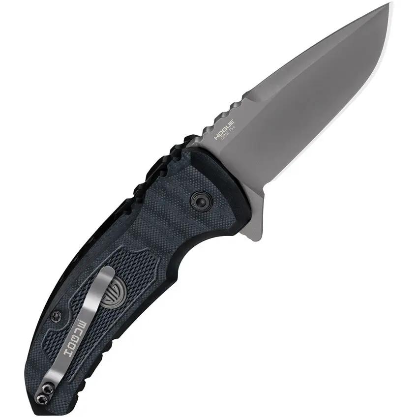Sig X-1 Microflip Button Lock - Gray Cerakote CPM-154 Drop Point Blade With Textured G10 Handle by Sig