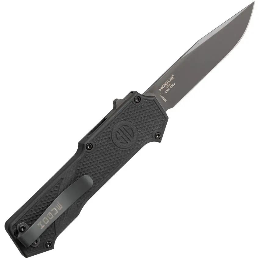 SIG Auto Compound OTF 36032 - 3.5 Inch CPM S30V Clip Point Blade With Gray PVD Coated Finish And Ambidextrous Deployment by SIG
