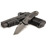 Sig Auto K320A Nitron Button Lock Automatic Knife - Ambidextrous Deployment CPM S30V Tanto by Sig