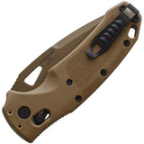 Sig Tanto Folder Tan 36373 - CPM S35VN Drop Point Blade With Partially Serrated Edge by Sig