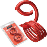SILIPAC Keychain Kit Red PVD Coated Metal Construction With Carabiners And Key Rings Included by SILIPAC