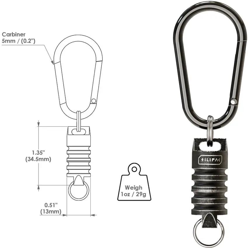 Silipac Mag Beads Stainless Steel SW - Stonewash Finish With Carabiner And Boxed by SILIPAC