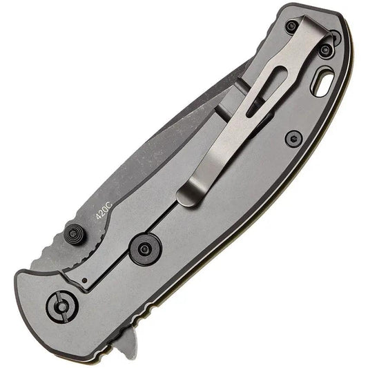 SKIF Knives Sturdy Framelock Olive 9Cr18MoV Folding Knife - Durable Framelock Action With OD Green G10 Handle by SKIF Knives