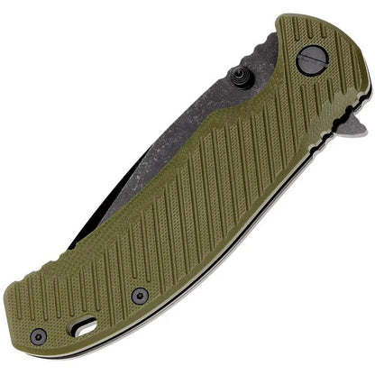 SKIF Knives Sturdy Framelock Olive 9Cr18MoV Folding Knife - Durable Framelock Action With OD Green G10 Handle by SKIF Knives