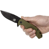 SKIF Knives Sturdy Framelock Olive 9Cr18MoV Folding Knife - Durable Framelock Action With OD Green G10 Handle by SKIF Knives