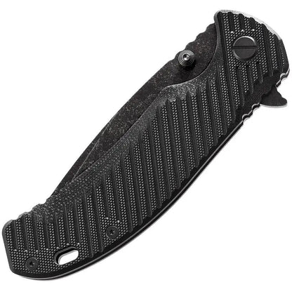 SKIF Knives Sturdy Framelock BSW Black 420SEB - Durable 9Cr18MoV Blade With Black G10 Handle And Extended Tang by SKIF Knives