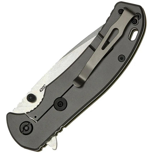 SKIF Knives Sturdy Framelock SW Olive - 9Cr18MoV Blade Olive G10 Handle Extended Tang Pocket Clip by SKIF Knives