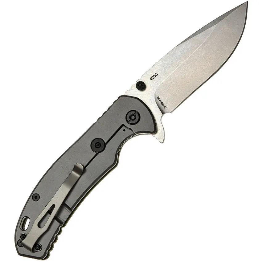 SKIF Knives Sturdy Framelock SW Olive - 9Cr18MoV Blade Olive G10 Handle Extended Tang Pocket Clip by SKIF Knives
