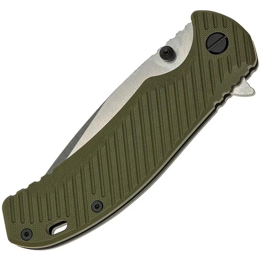 SKIF Knives Sturdy Framelock SW Olive - 9Cr18MoV Blade Olive G10 Handle Extended Tang Pocket Clip by SKIF Knives