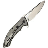 SKIF Knives Shark Framelock SW Olive 421SEG - Stonewash 9Cr18MoV Blade With Olive G10 Handle by SKIF Knives
