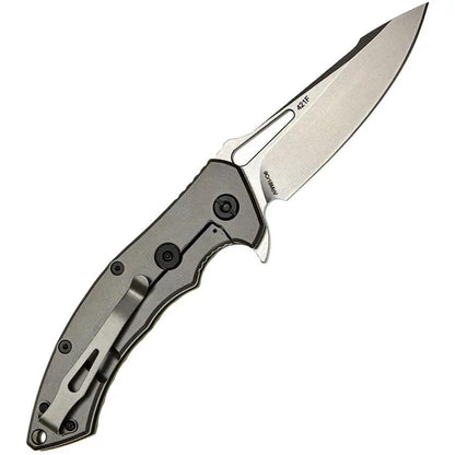 SKIF Knives Shark Framelock SW Olive 421SEG - Stonewash 9Cr18MoV Blade With Olive G10 Handle by SKIF Knives