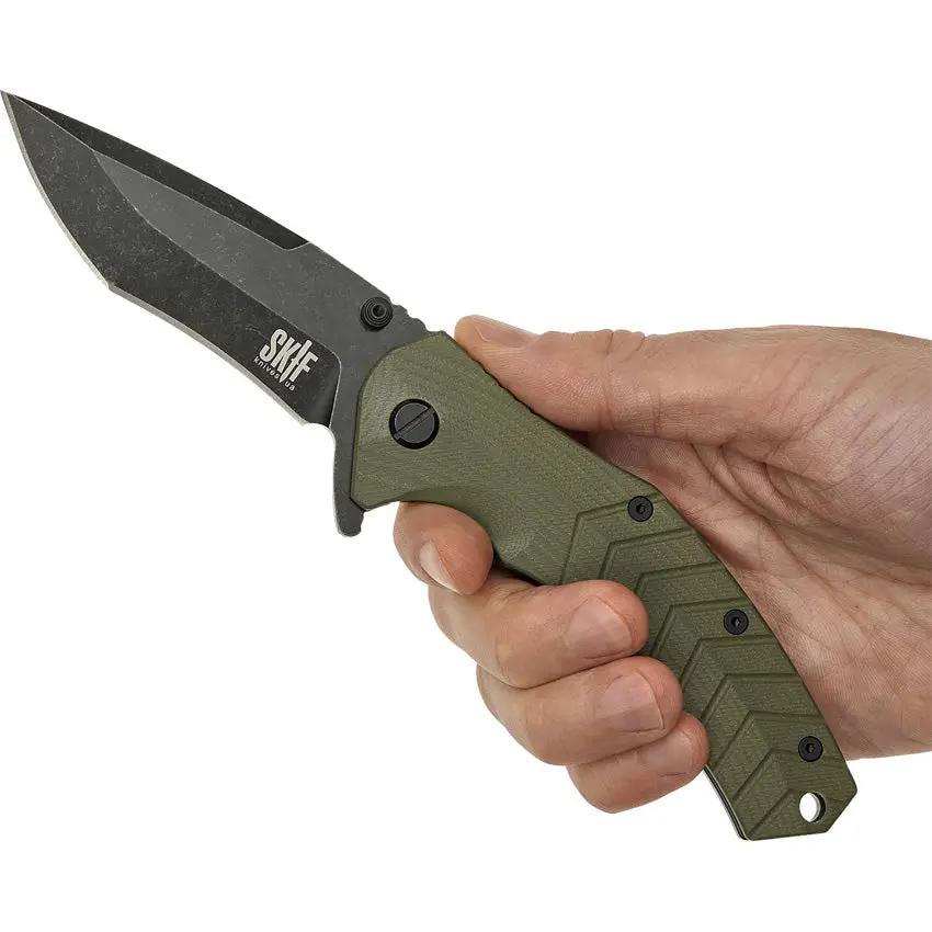 SKIF Knives Griffin Framelock BSW Olive 422SEBG by SKIF Knives