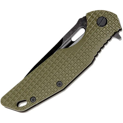 SKIF Knives Defender Framelock BSW Olive 423SEBG - 3.75 Inch Blade, 9Cr18MoV Steel, OD Green G10 Handle by SKIF Knives