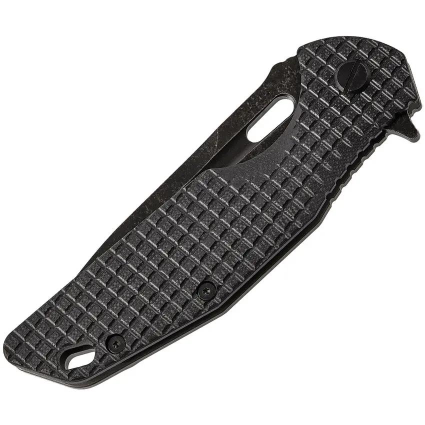SKIF Knives Defender Framelock - Black Stonewashed Blade In 9Cr18MoV Steel With G10 Handle by SKIF Knives