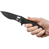 SKIF Knives Defender Framelock - Black Stonewashed Blade In 9Cr18MoV Steel With G10 Handle by SKIF Knives