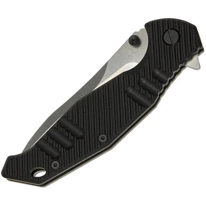 SKIF Knives Adventure Framelock SW Black 424SE - Durable 9Cr18MoV Blade, Stonewash Finish, G10 Handle by SKIF Knives