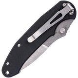 SKIF Knives Mouse Linerlock SW Black IS001B - Stonewash 8Cr13MoV Blade Black G10 Handle by SKIF Knives