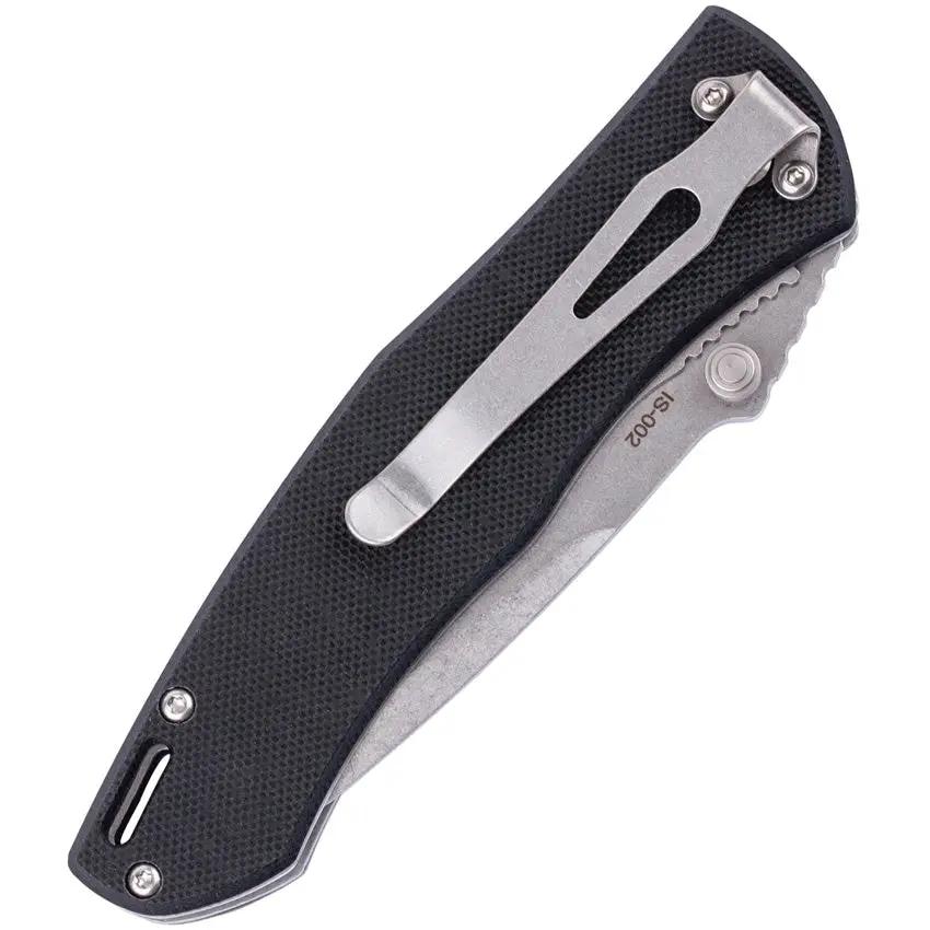 SKIF Knives Swing Linerlock SW Black G10 Handle 3.5 Inch 8Cr13MoV Blade Stonewash Finish Lanyard Hole Pocket Clip by SKIF Knives