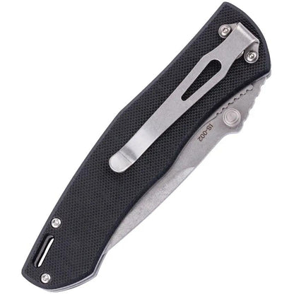 SKIF Knives Swing Linerlock SW Black G10 Handle 3.5 Inch 8Cr13MoV Blade Stonewash Finish Lanyard Hole Pocket Clip by SKIF Knives