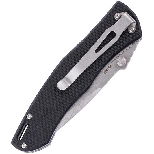 SKIF Knives Swing Linerlock SW Black G10 Handle 3.5 Inch 8Cr13MoV Blade Stonewash Finish Lanyard Hole Pocket Clip by SKIF Knives