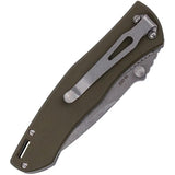 SKIF Knives Swing Linerlock SW Olive IS-002OG - 3.5 Inch Stonewashed 8Cr13MoV Blade, Olive G10 Handle by SKIF Knives