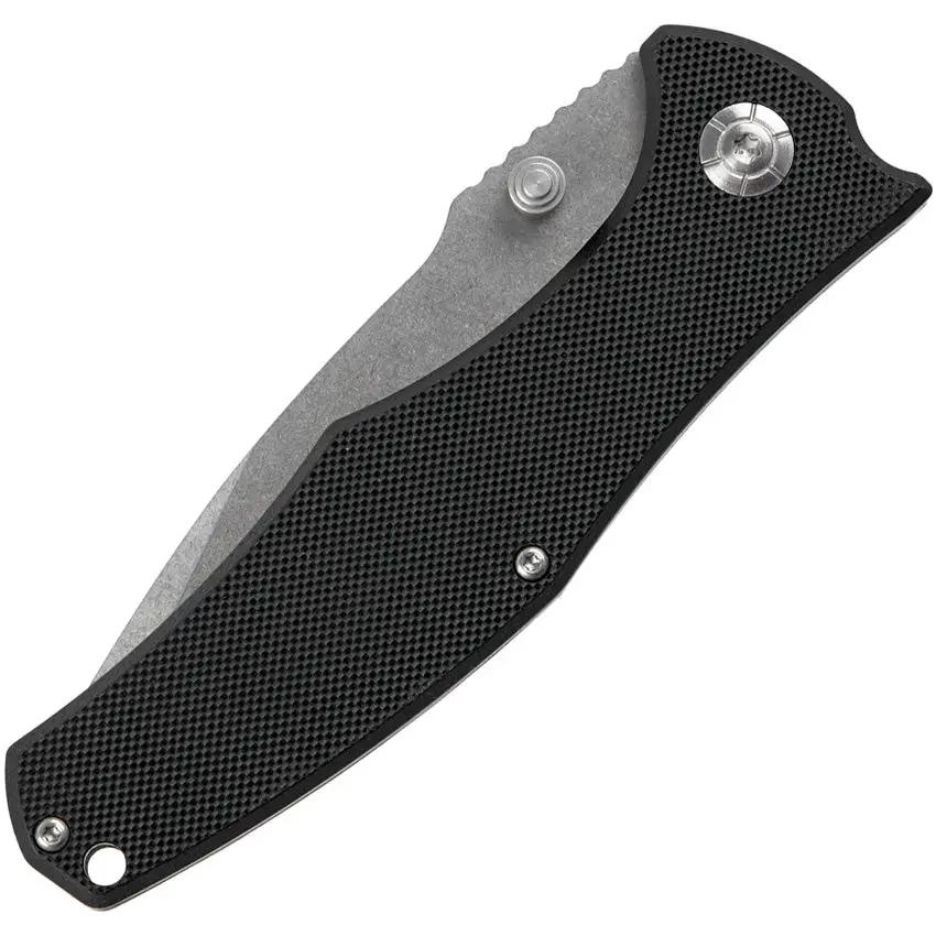 SKIF Knives Hamster Linerlock SW Black IS003B Featuring Stonewash Three and a Half Inch Blade 8Cr13MoV Black G10 by SKIF Knives