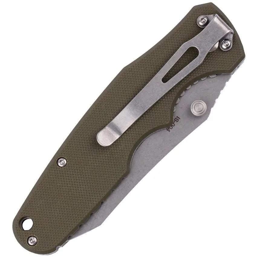 SKIF Knives Cutter Linerlock SW Olive - 3.5 Inch Stonewashed 8Cr13MoV Blade With OD Green G10 Handle by SKIF Knives