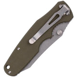 SKIF Knives Cutter Linerlock SW Olive - 3.5 Inch Stonewashed 8Cr13MoV Blade With OD Green G10 Handle by SKIF Knives