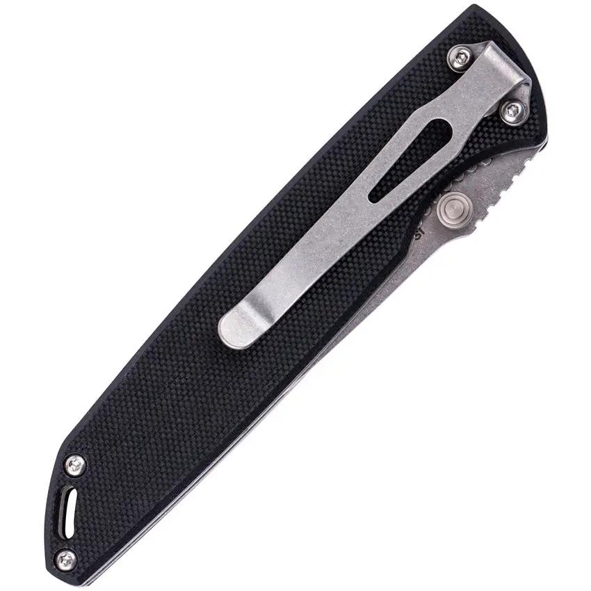 SKIF Knives Stylus Linerlock SW Black IS-009B - Stonewashed 8Cr13MoV Blade With Black G10 Handle by SKIF Knives