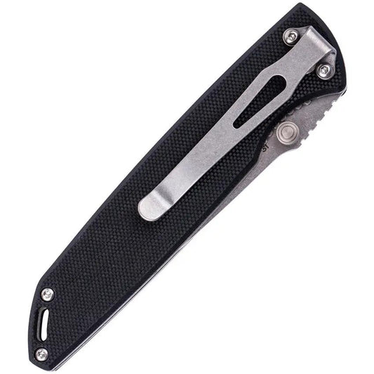 SKIF Knives Stylus Linerlock SW Black IS-009B - Stonewashed 8Cr13MoV Blade With Black G10 Handle by SKIF Knives