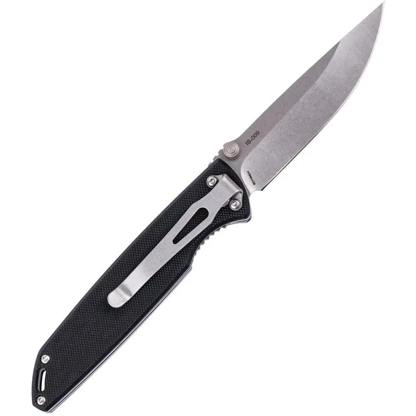SKIF Knives Stylus Linerlock SW Black IS-009B - Stonewashed 8Cr13MoV Blade With Black G10 Handle by SKIF Knives